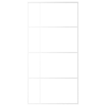 151688 vidaXL Sliding Door ESG Glass and Aluminium 102,5x205 cm White
