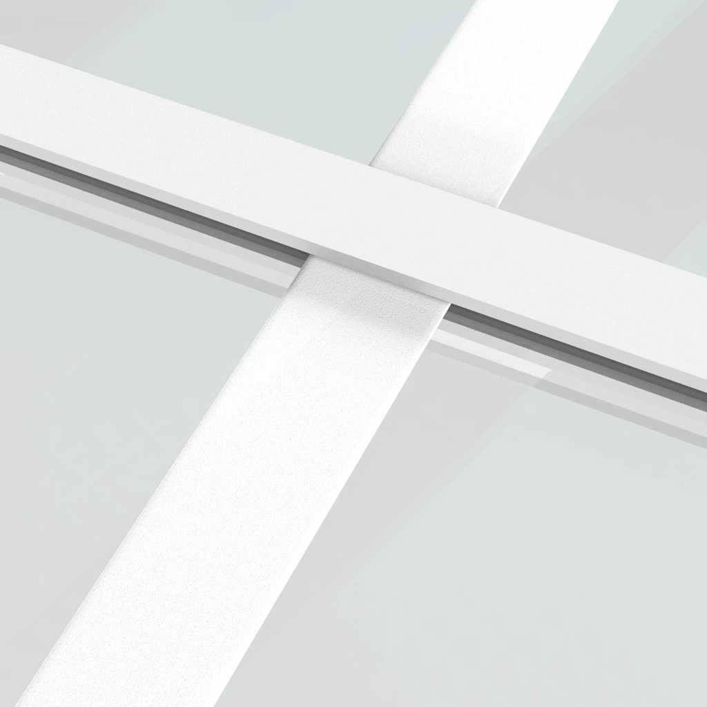 Sliding Door ESG Glass and Aluminium 102.5x205 cm White