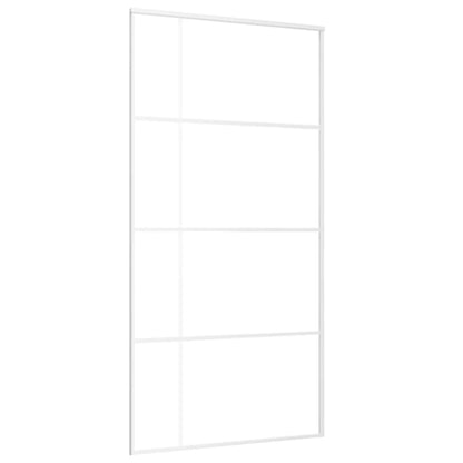 Sliding Door Frosted ESG Glass and Aluminium 102.5x205 cm White