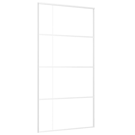 151689 vidaXL Sliding Door Frosted ESG Glass and Aluminium 102,5x205 cm White