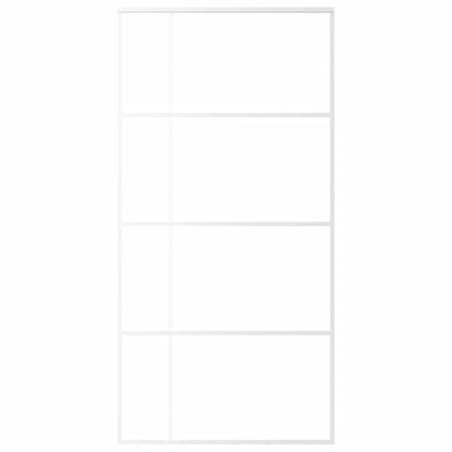 Sliding Door Frosted ESG Glass and Aluminium 102.5x205 cm White