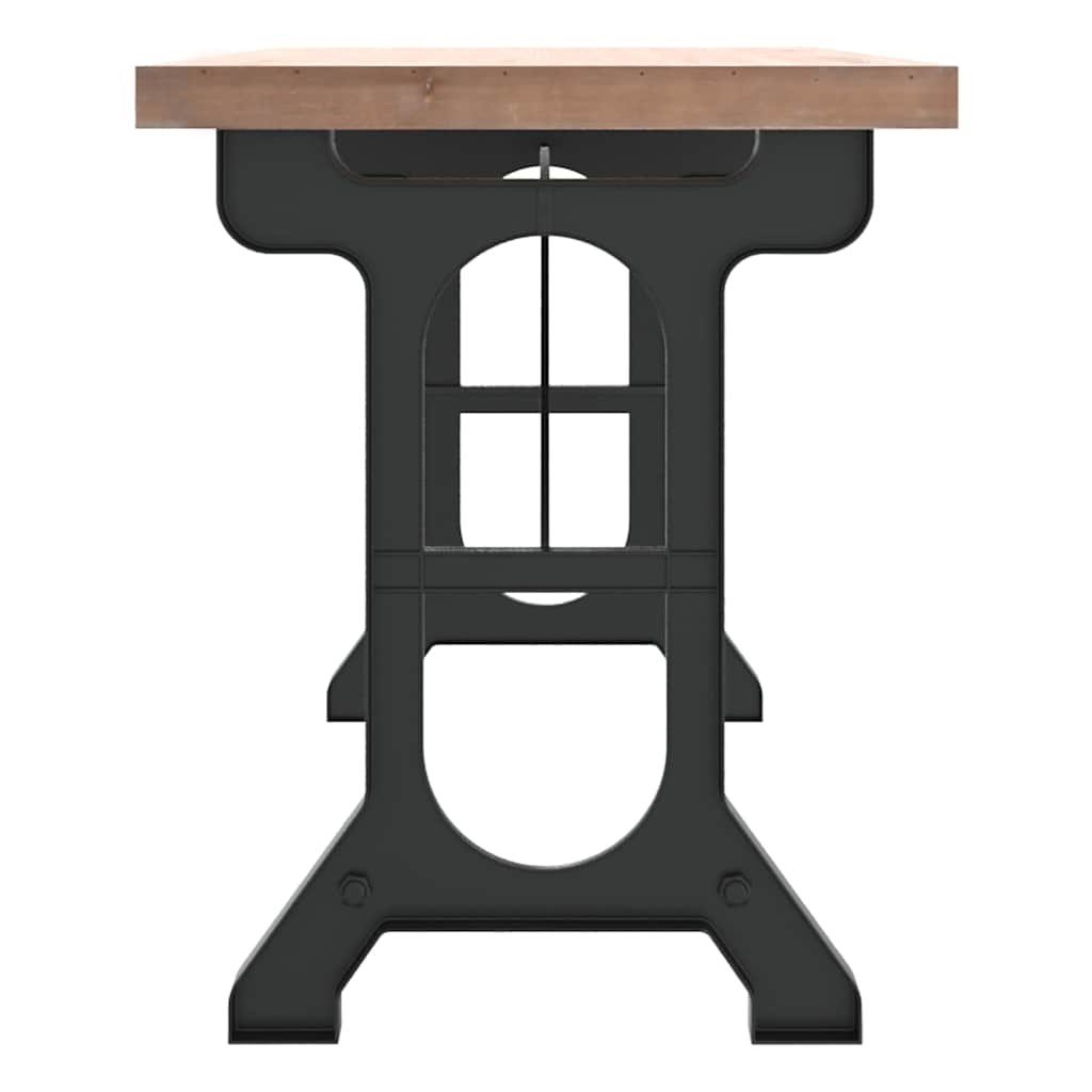 Dining Table 110x65x82 cm Solid Wood Fir and Iron