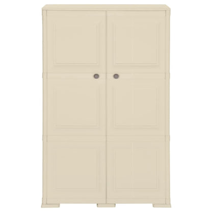 Plastic Cabinet 79x43x125 cm Wood Design Angora White