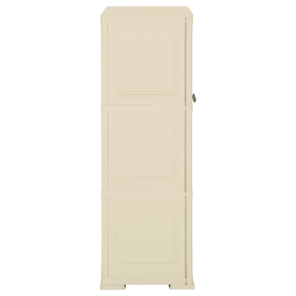 Plastic Cabinet 79x43x125 cm Wood Design Angora White