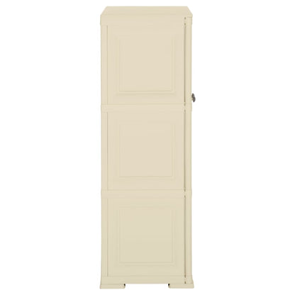 Plastic Cabinet 79x43x125 cm Wood Design Angora White