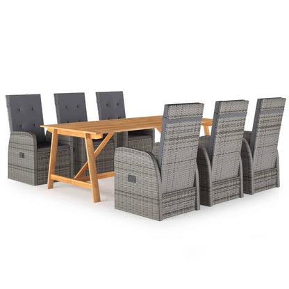 Garden Dining Set | Grey | PE Rattan | Medium | Removable Covers