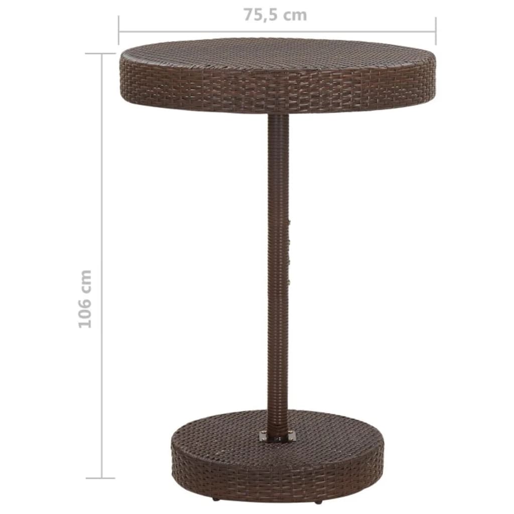 Garden Bar Set | Brown, Cream White | PE rattan, Powder-Coated Steel