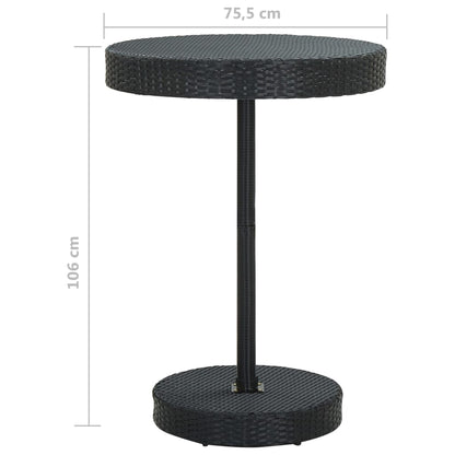 Garden Bar Set | Black, Cream White | PE Rattan, Powder-Coated Steel