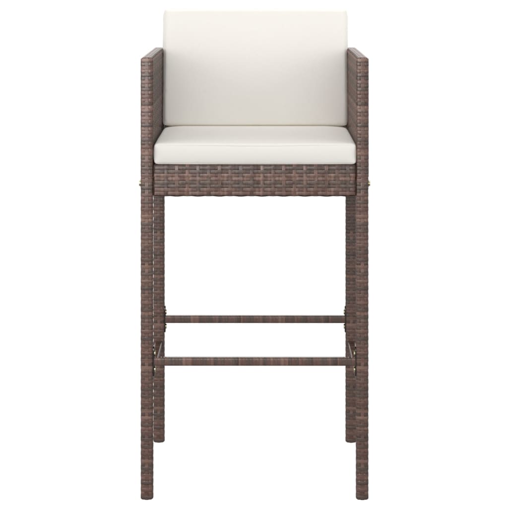 Garden Bar Set | Brown | PE rattan | Large | Seats Many | Garden Bar Set