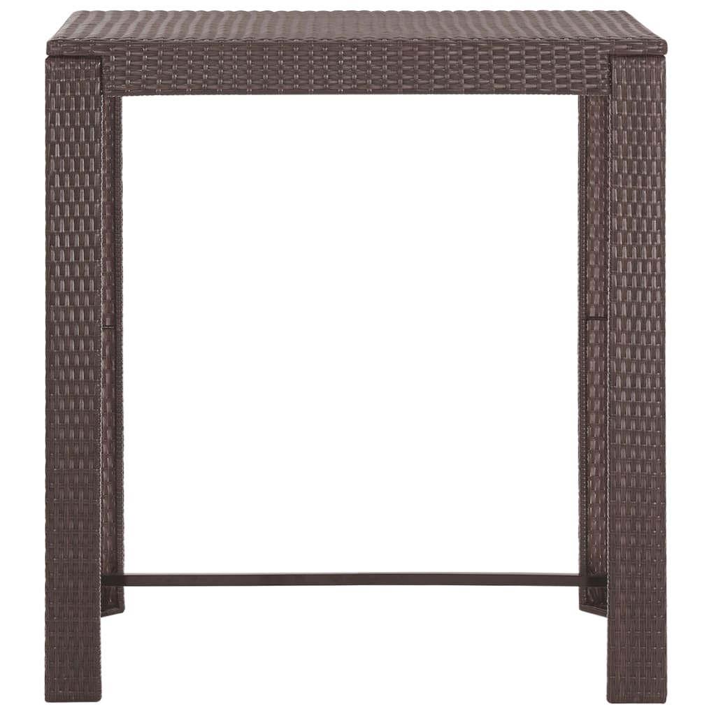 Garden Bar Set | Brown | PE rattan | Large | Seats Many | Garden Bar Set