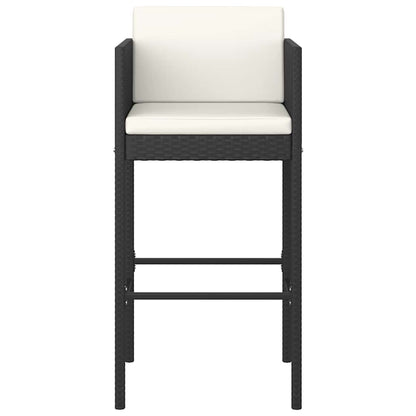Garden Bar Set | Black with cream white cushions