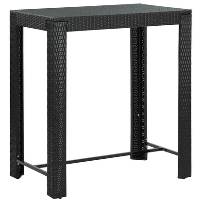 Garden Bar Set | Black with cream white cushions