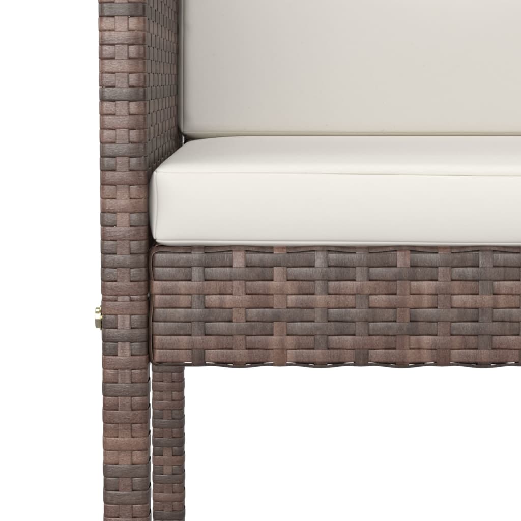 Garden Bar Set | Brown | PE rattan | Medium |  Footrest  | Garden Bar Set