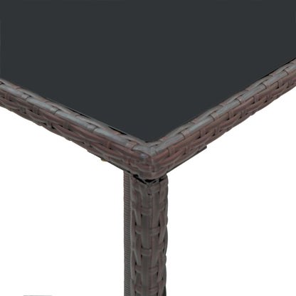 Garden Bar Set | Brown | PE rattan | Medium |  Footrest  | Garden Bar Set