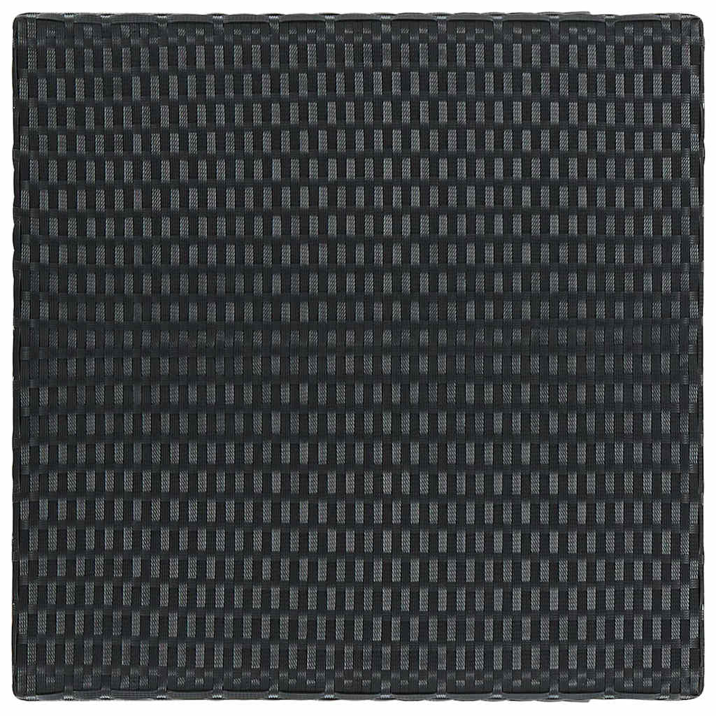 5 Piece Garden Bar Set with Cushions Poly Rattan Black
