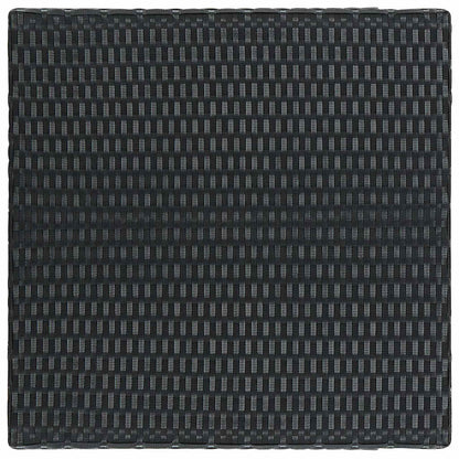 5 Piece Garden Bar Set with Cushions Poly Rattan Black