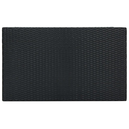 5 Piece Garden Bar Set with Cushions Poly Rattan Black