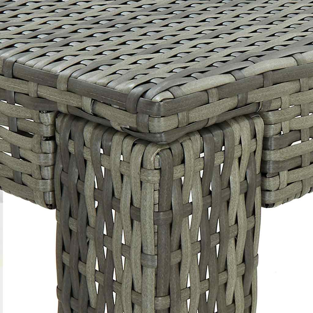 5 Piece Garden Bar Set with Cushions Poly Rattan Grey