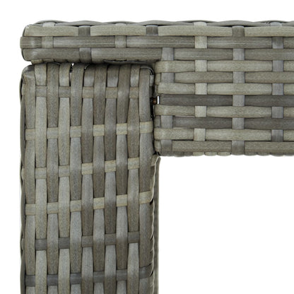 5 Piece Garden Bar Set with Cushions Poly Rattan Grey