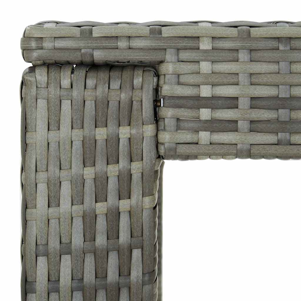 5 Piece Garden Bar Set with Cushions Poly Rattan Grey