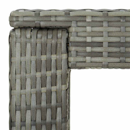 5 Piece Garden Bar Set with Cushions Poly Rattan Grey