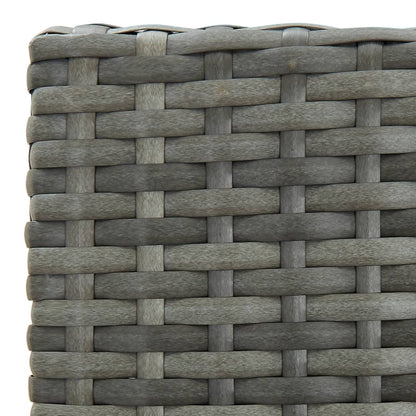 7 Piece Garden Bar Set with Cushions Poly Rattan Grey