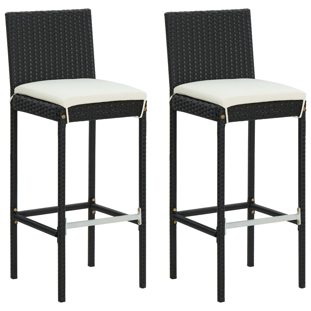 Garden Bar Set | Black | PE Rattan, Powder-Coated Steel | Standard