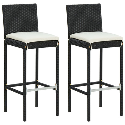 Garden Bar Set | Black | PE Rattan, Powder-Coated Steel | Standard
