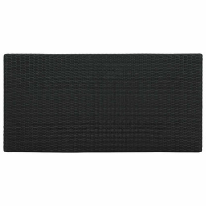 5 Piece Garden Bar Set with Cushions Poly Rattan Black