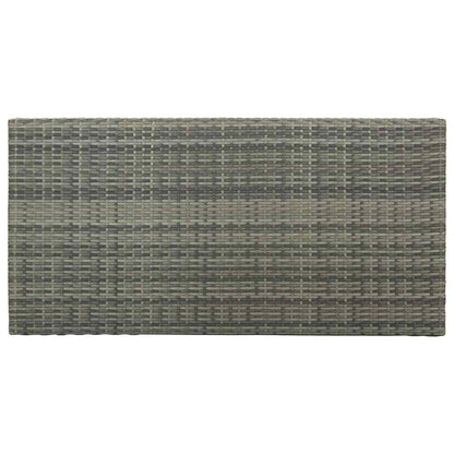 5 Piece Garden Bar Set with Cushions Poly Rattan Grey