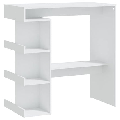 Bar Table with Storage Rack White 100x50x101.5 cm