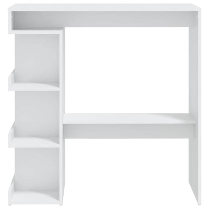 Bar Table with Storage Rack White 100x50x101.5 cm