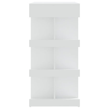 Bar Table with Storage Rack White 100x50x101.5 cm Engineered Wood