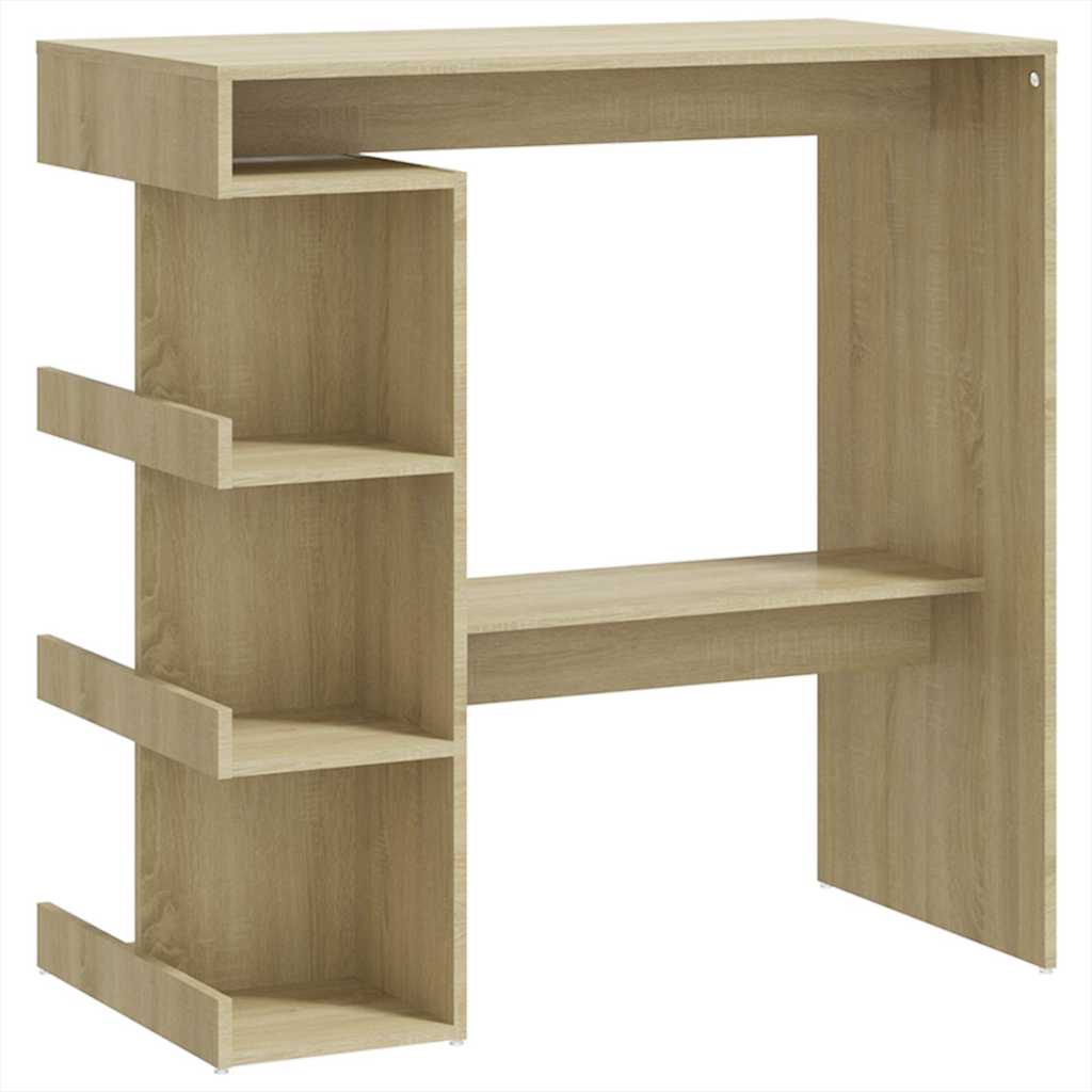 Bar Table with Storage Rack Sonoma Oak 100x50x101.5 cm