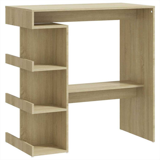 Bar Table with Storage Rack Sonoma Oak 100x50x101.5 cm