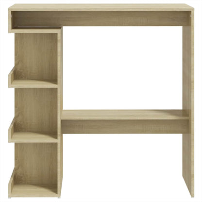 Bar Table with Storage Rack Sonoma Oak 100x50x101.5 cm Engineered Wood