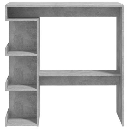 Bar Table with Storage Rack Concrete Grey 100x50x101.5cm