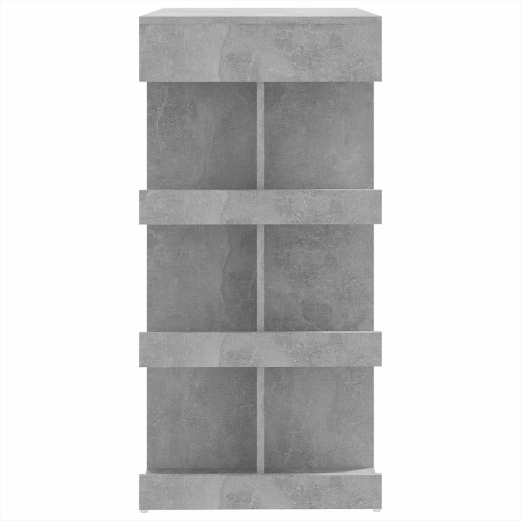 Bar Table with Storage Rack Concrete Grey 100x50x101.5cm