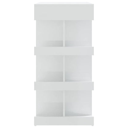 Bar Table with Storage Rack High Gloss White 100x50x101,5 cm