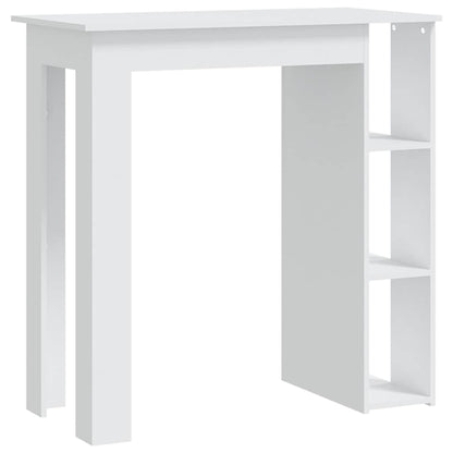 809458 vidaXL Bar Table with Shelf White 102x50x103,5 cm Engineered Wood