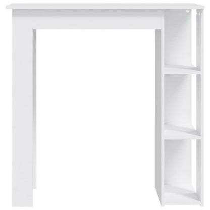 809458 vidaXL Bar Table with Shelf White 102x50x103,5 cm Engineered Wood