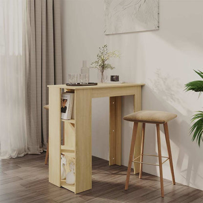 Bar Table with Shelf Sonoma Oak 102x50x103,5 cm Engineered Wood