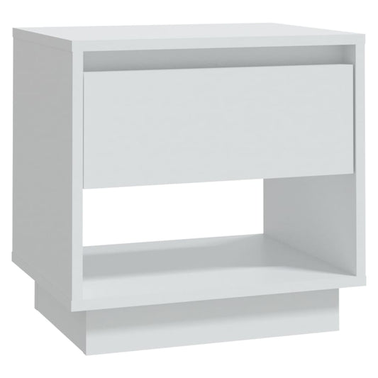 Bedside Cabinet | White | Engineered Wood | 45 cm x 34 cm x 44 cm