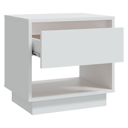 Bedside Cabinet | White | Engineered Wood | 45 cm x 34 cm x 44 cm