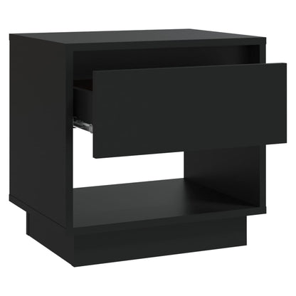 Bedside Cabinet | Black | Engineered wood