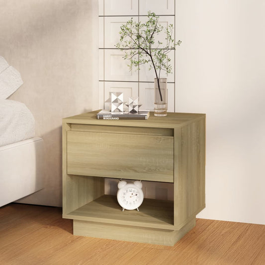 Bedside Cabinet | Sonoma oak | Engineered wood | Bedside Cabinet