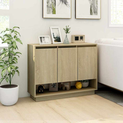 809533 vidaXL Sideboard Sonoma Oak 97x31x75 cm Engineered Wood