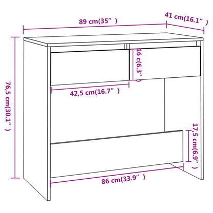 Console Table Sonoma Oak 89x41x76.5 cm Steel