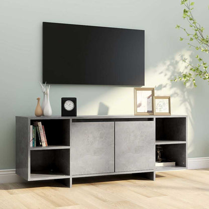 809588 vidaXL TV Cabinet Concrete Grey 130x35x50 cm Engineered Wood