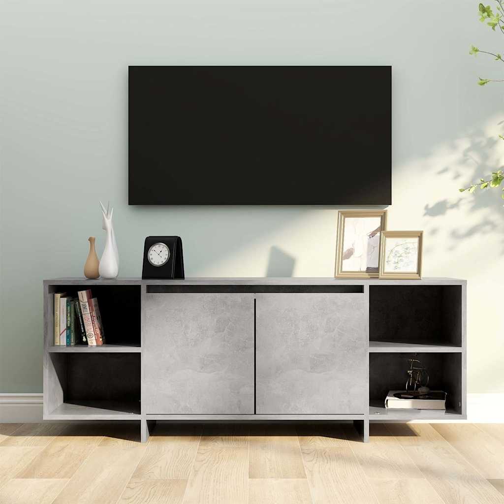 809588 vidaXL TV Cabinet Concrete Grey 130x35x50 cm Engineered Wood